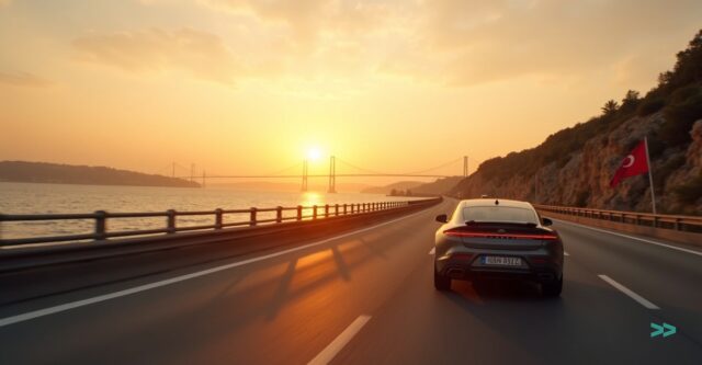 Зелена карта в Туреччину 2026 — авто на трасі до Стамбула