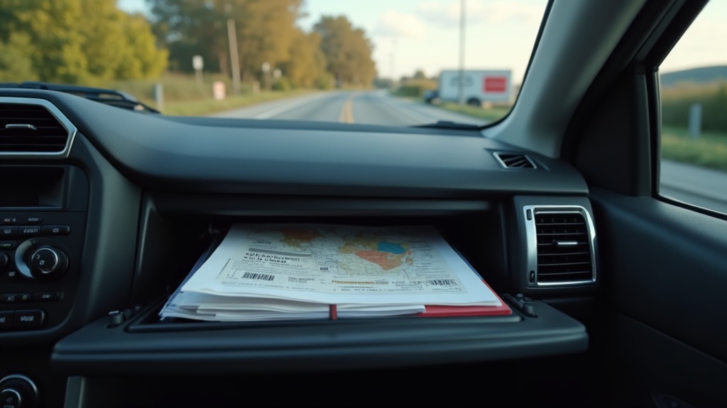 Документи в машині для поїздок Європою 2026