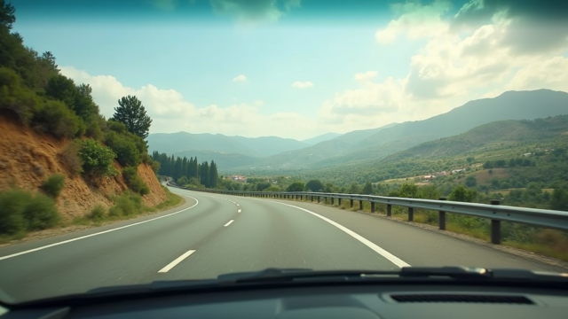 France summer car happy couple roadtrip