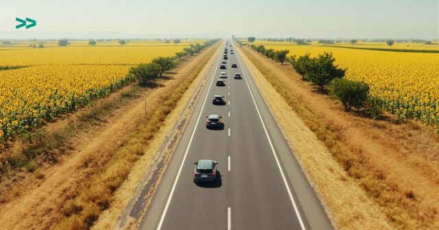 Черга авто на трасі до кордону з Молдовою