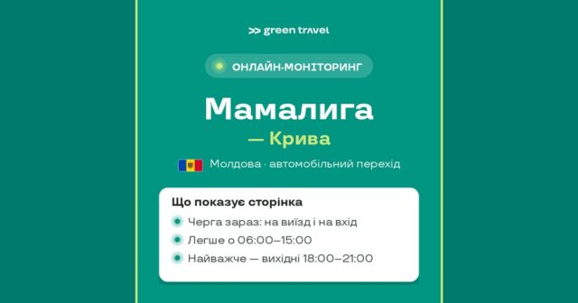 Черга на кордоні Мамалига — Крива, онлайн-моніторинг Green Travel